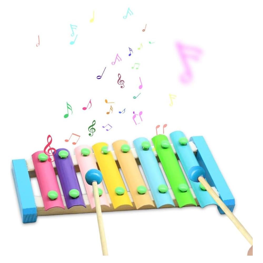 Xilófono de Madera 8 Notas Btuty con 2 Mallets Colorido