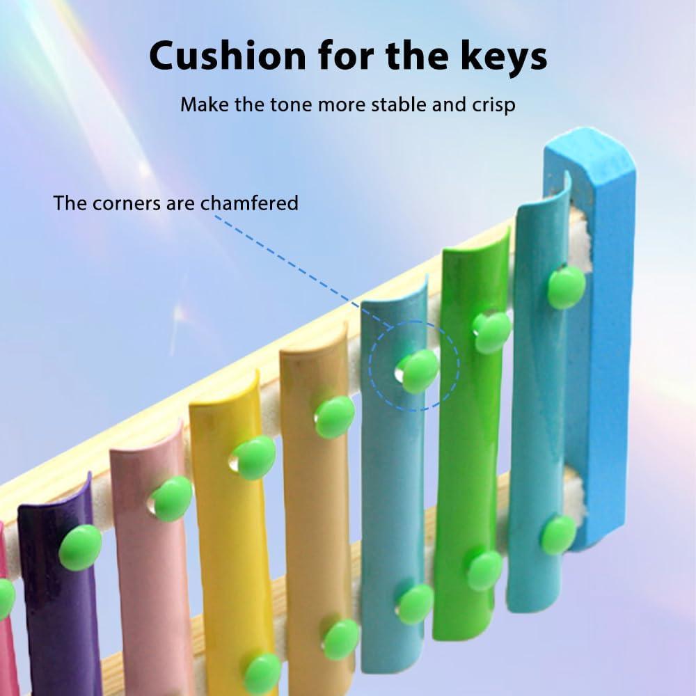 Xilófono de Madera 8 Notas Btuty con 2 Mallets Colorido