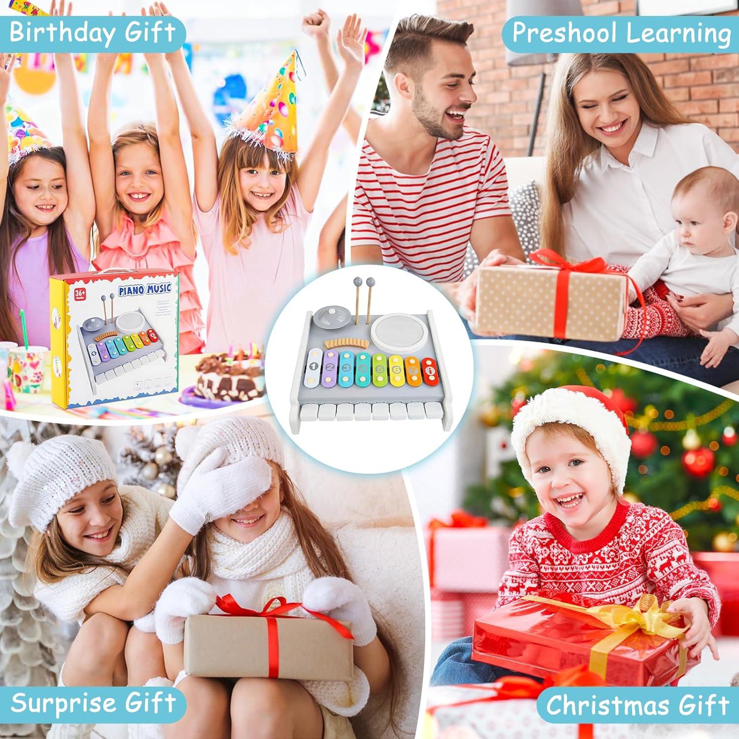 Instrumentos Musicales 5-en-1 Keamaidy para Niños 1-8 Años