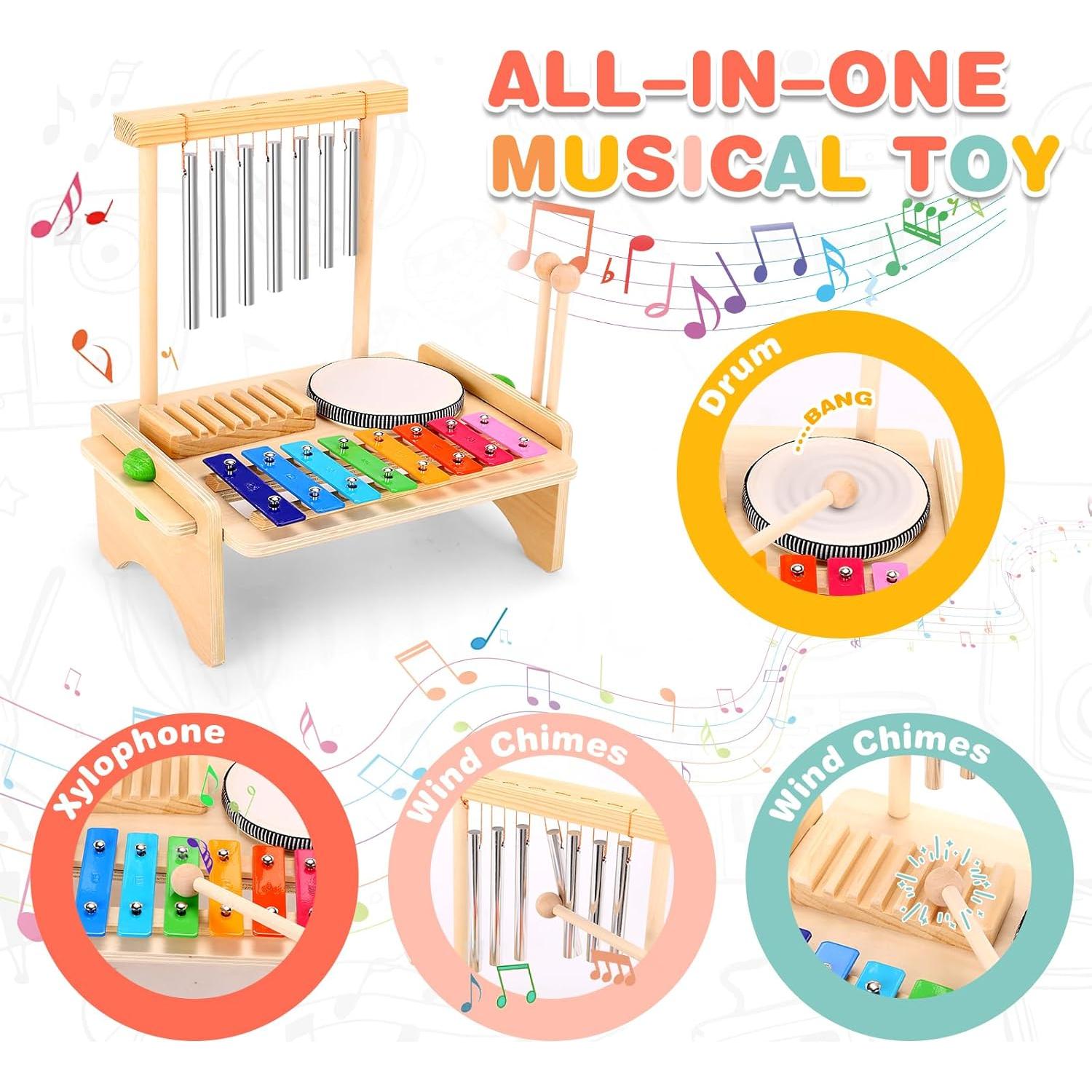 Juego de Batería Musical Mduvoz para Niños 3-7 Años