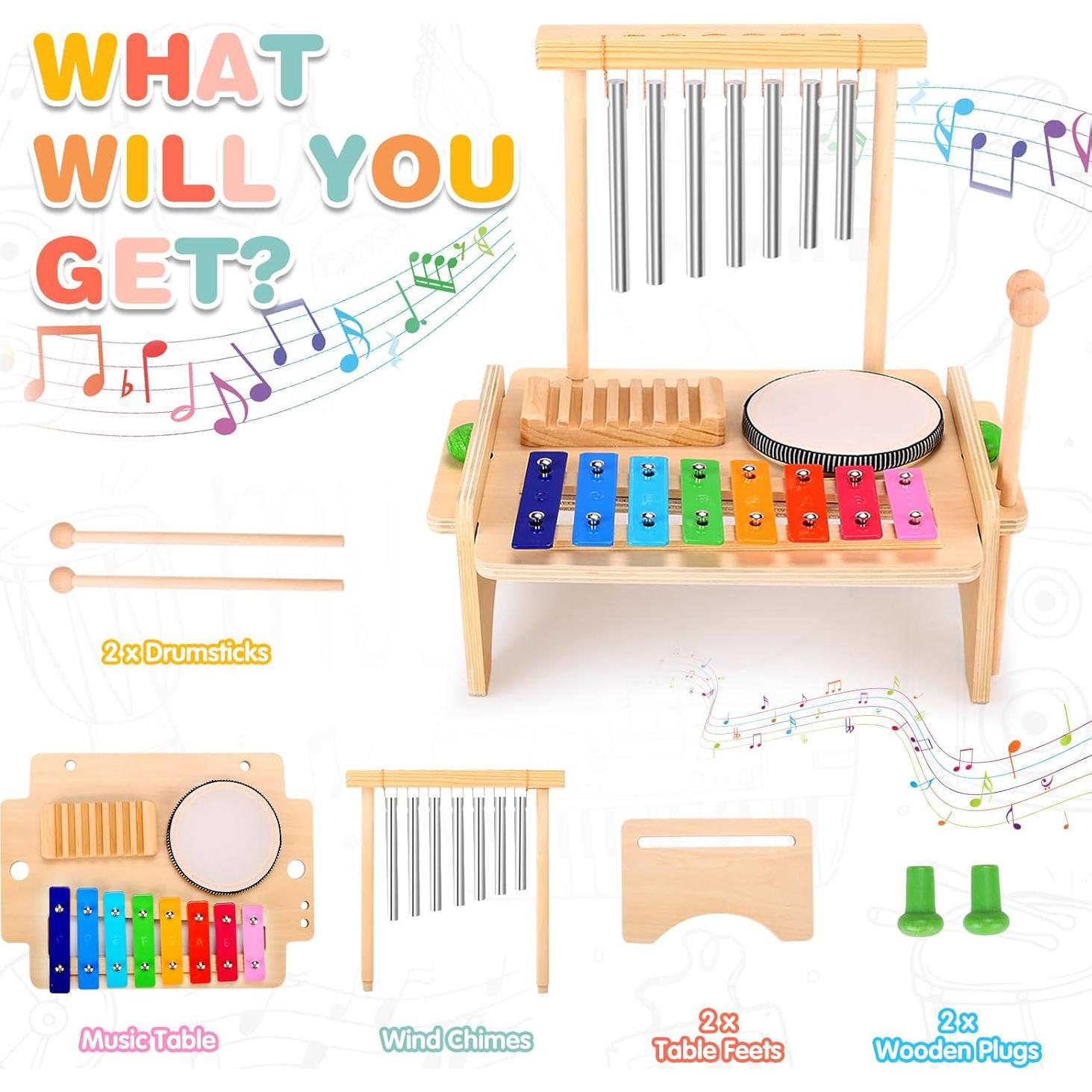 Juego de Batería Musical Mduvoz para Niños 3-7 Años