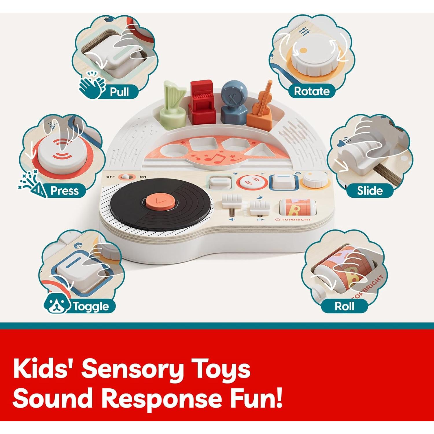 Tablero Musical Sensorial Montessori TOP BRIGHT 14 Actividades