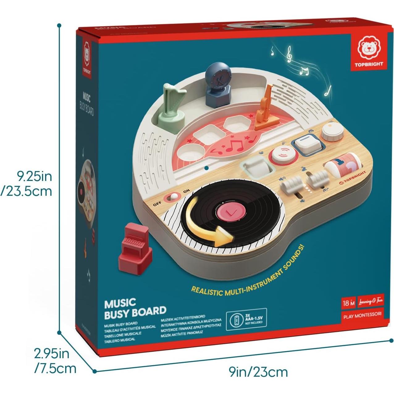 Tablero Musical Sensorial Montessori TOP BRIGHT 14 Actividades