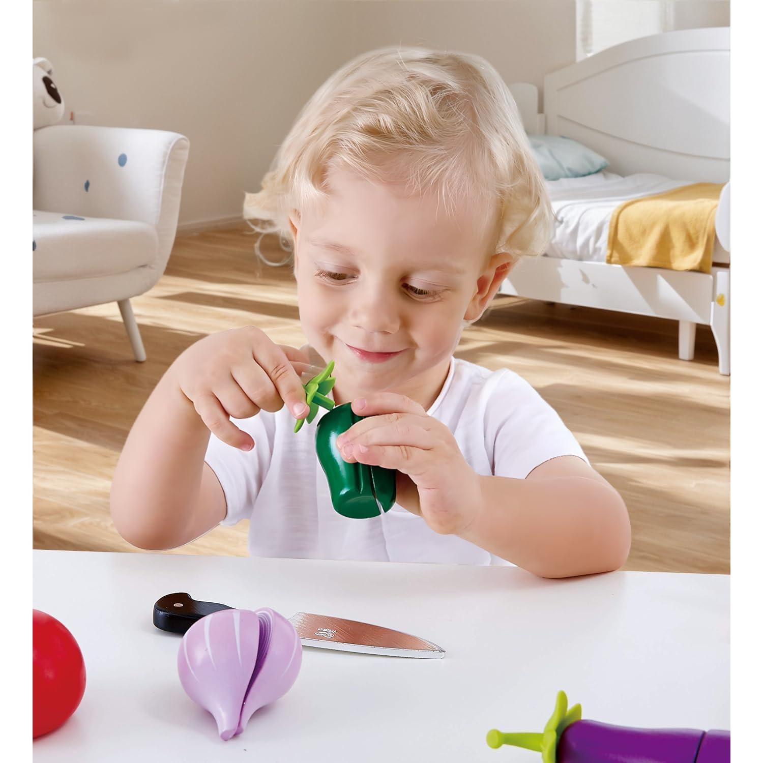 Hape Verduras de Jardín - Juego de Cocina de Madera para Niños