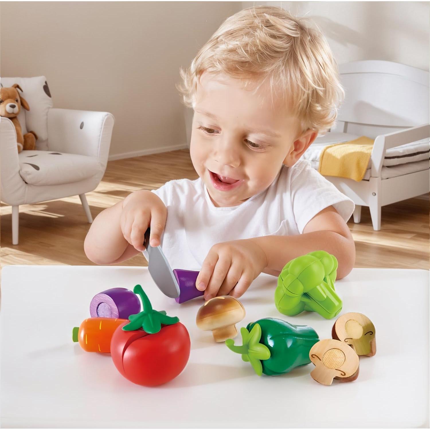 Hape Verduras de Jardín - Juego de Cocina de Madera para Niños