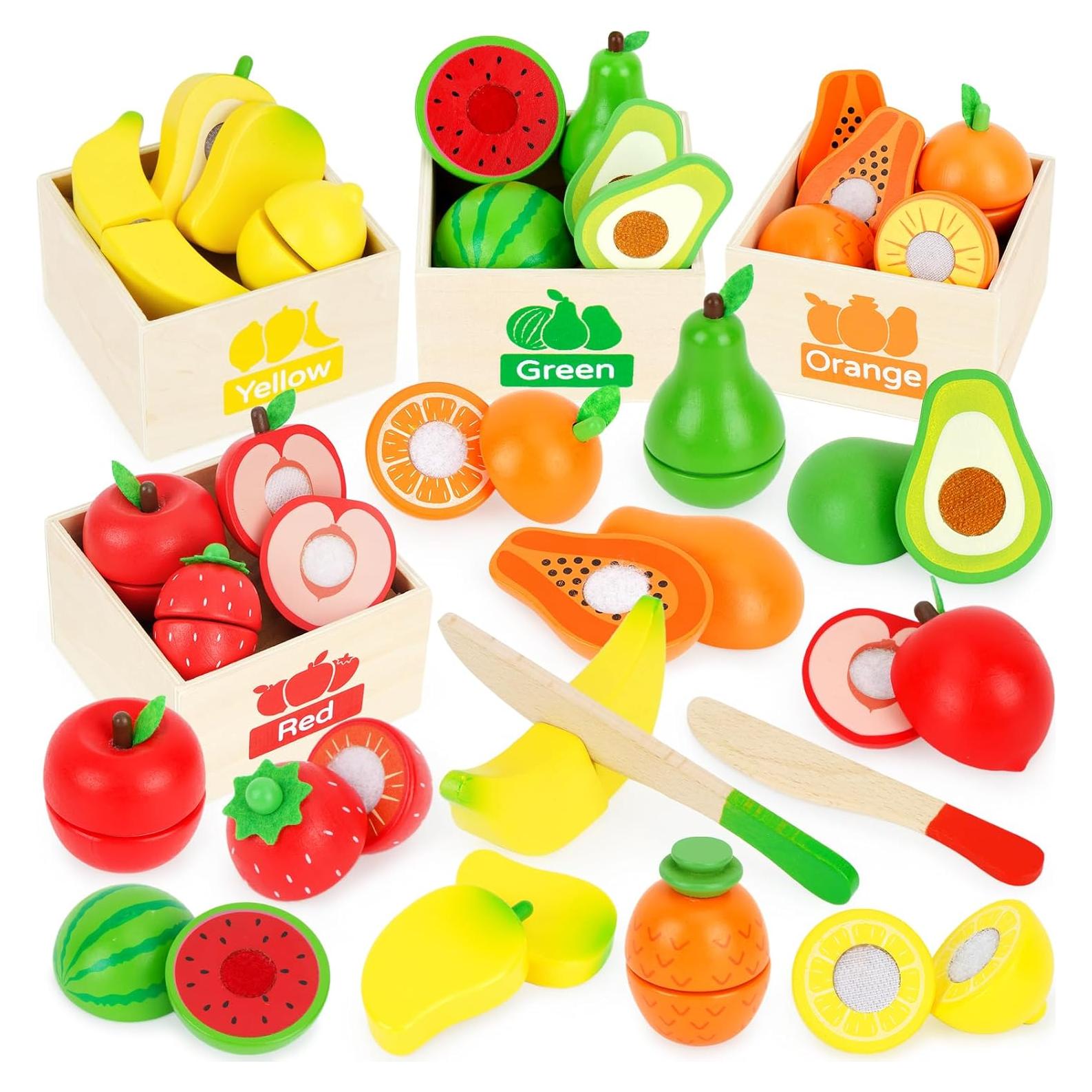 Juego de Comida de Madera ATOYUS para Niños 1-3 Años