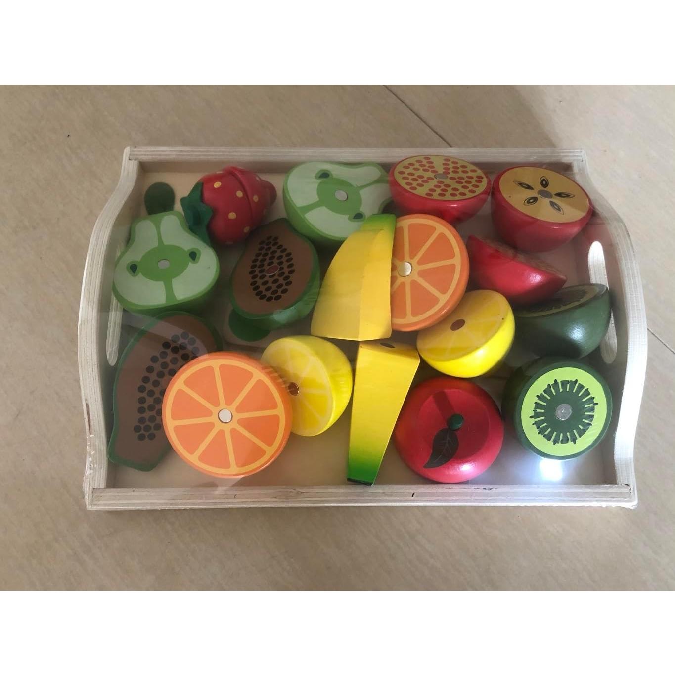 Set de Comida de Madera CARLORBO - 9 Frutas Cortables para Niños
