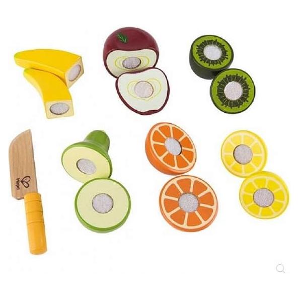 Juego de Cocina de Frutas Frescas Hape con Cuchillo de Juguete