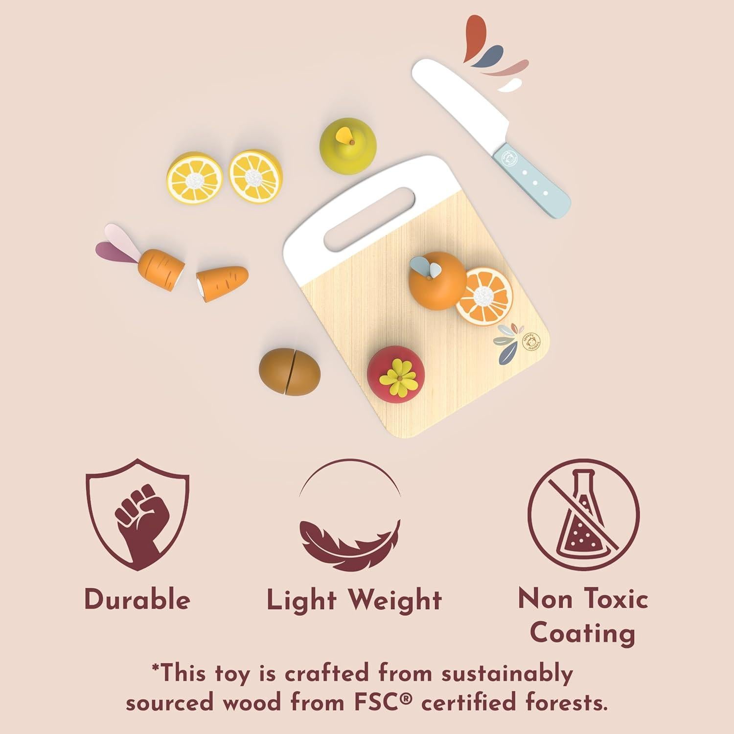 Juego de Cortar Frutas y Verduras Speedy Monkey - Juguete Educativo