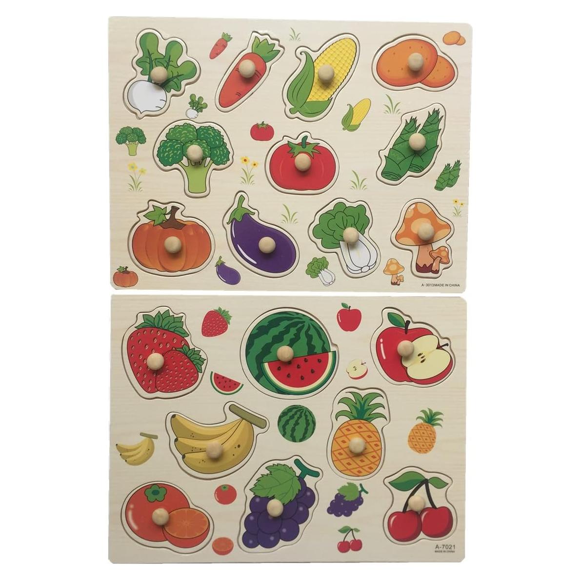 Rompecabezas de Madera Muxihosn Frutas y Verduras 30.2x23.4cm