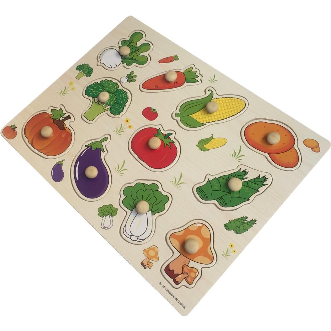 Rompecabezas de Madera Muxihosn Frutas y Verduras 30.2x23.4cm