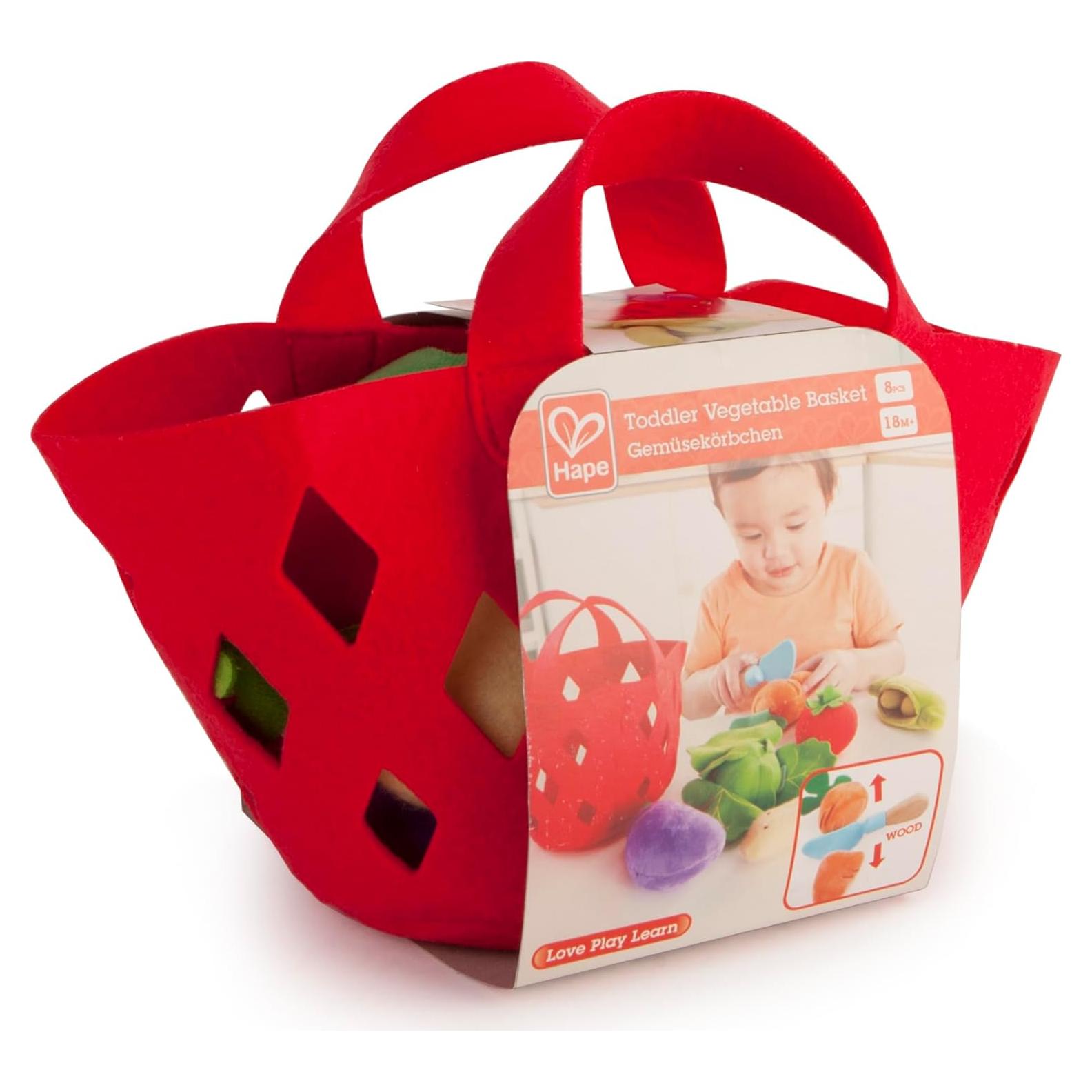 Cesta de Verduras Hape para Niños | Juguete de Alimentos Suave