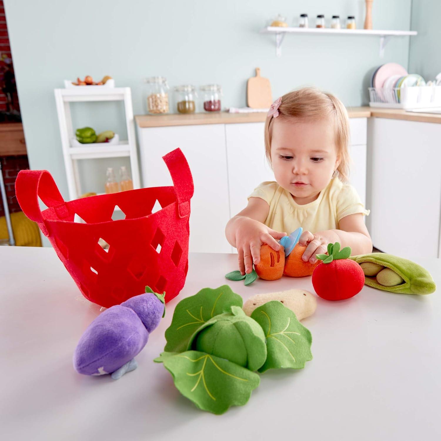 Cesta de Verduras Hape para Niños | Juguete de Alimentos Suave