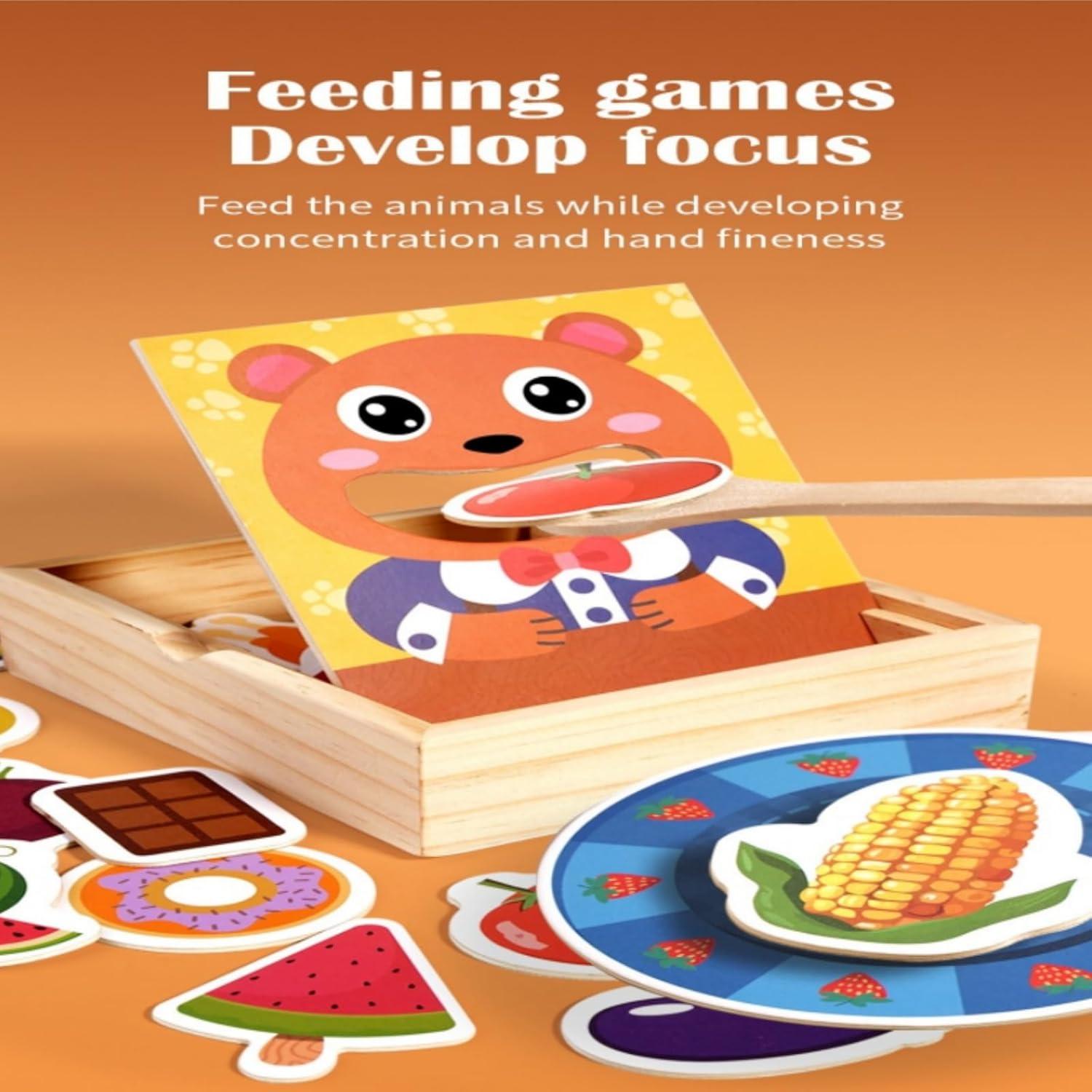 Set de Comida de Juego Montessori YECHISY - Juguete de Madera 30 Piezas