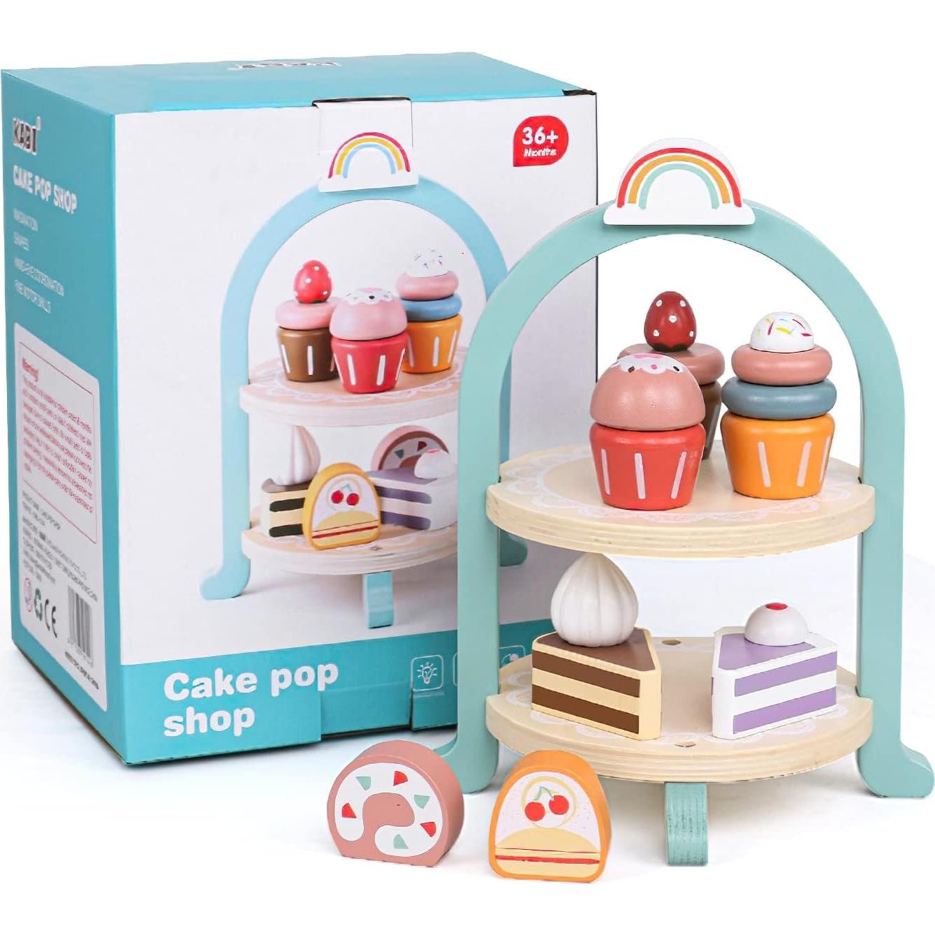 Juego de Comida de Postre de Madera MIKNEKE para Niños