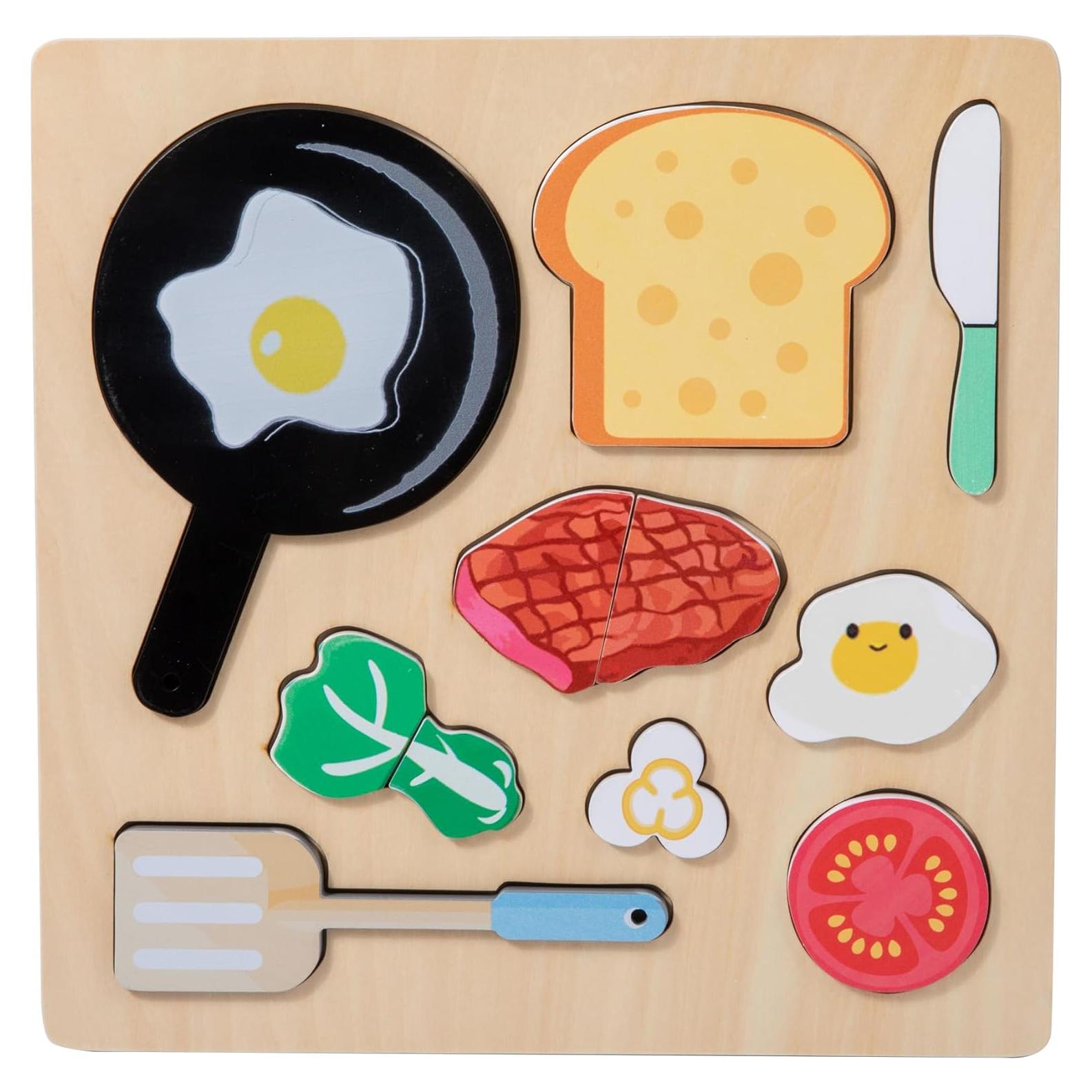 Rompecabezas de Madera Adena Montessori Comida Falsa 0.71 kg