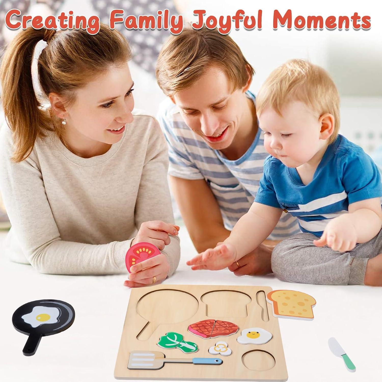 Rompecabezas de Madera Adena Montessori Comida Falsa 0.71 kg