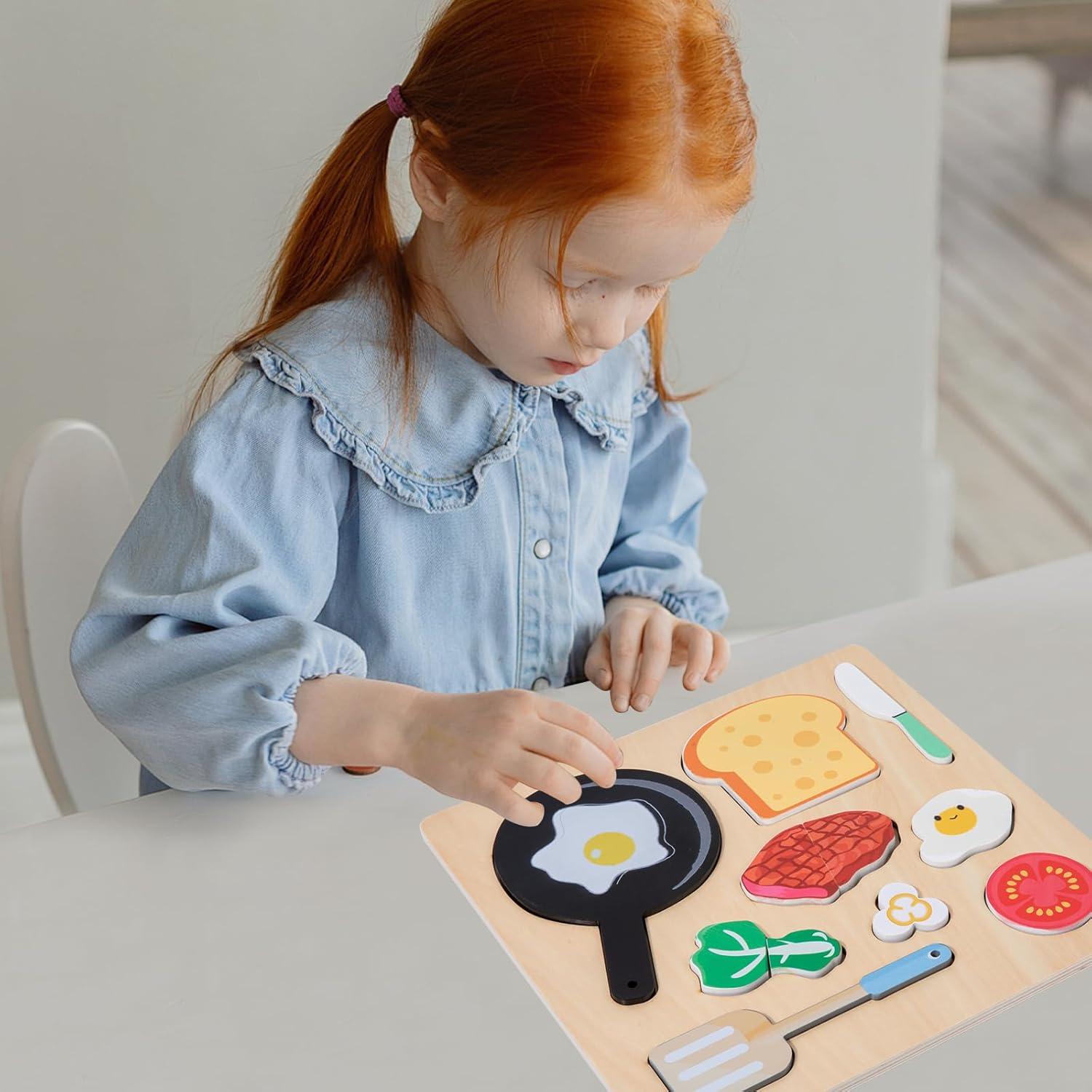 Rompecabezas de Madera Adena Montessori Comida Falsa 0.71 kg