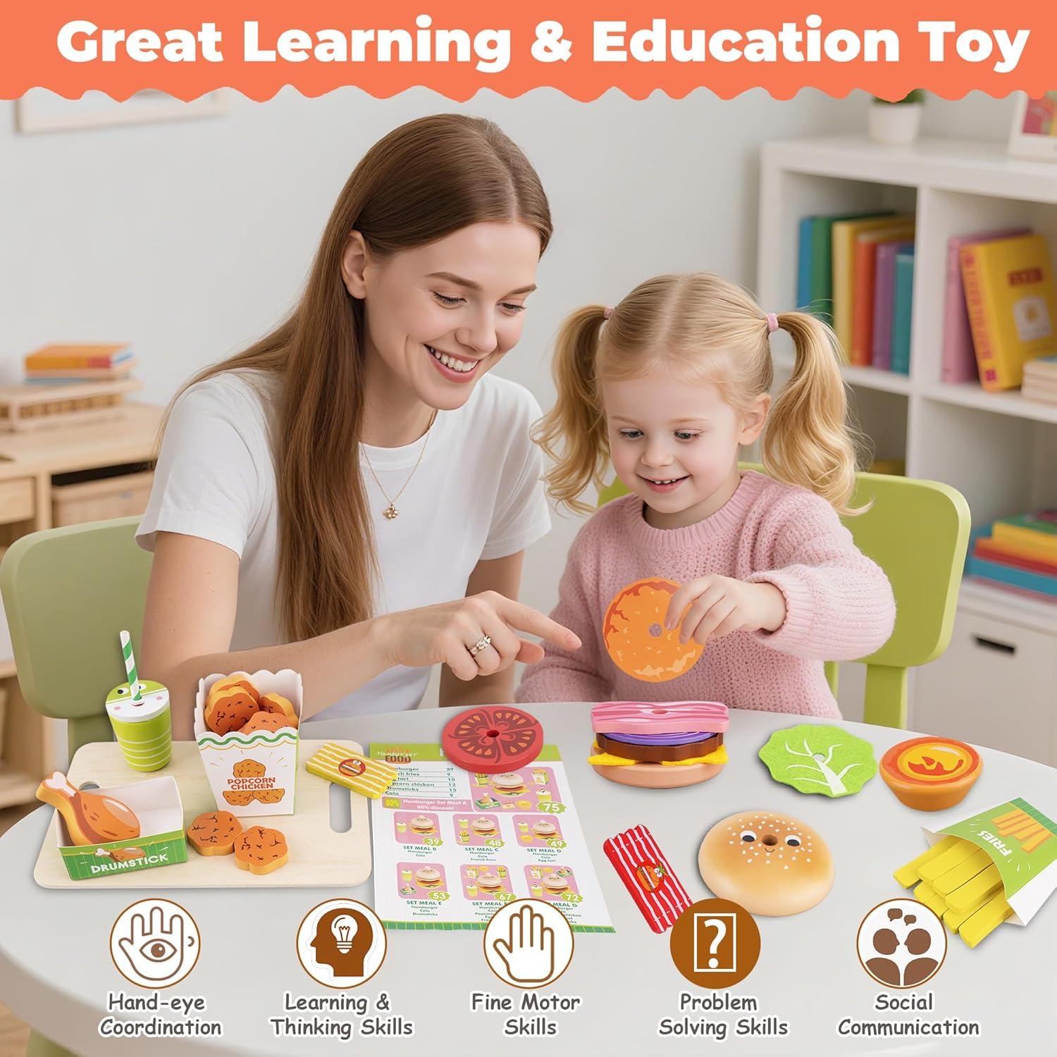 Set de Comida de Juego Montessori Melofaver 15.5x23 cm