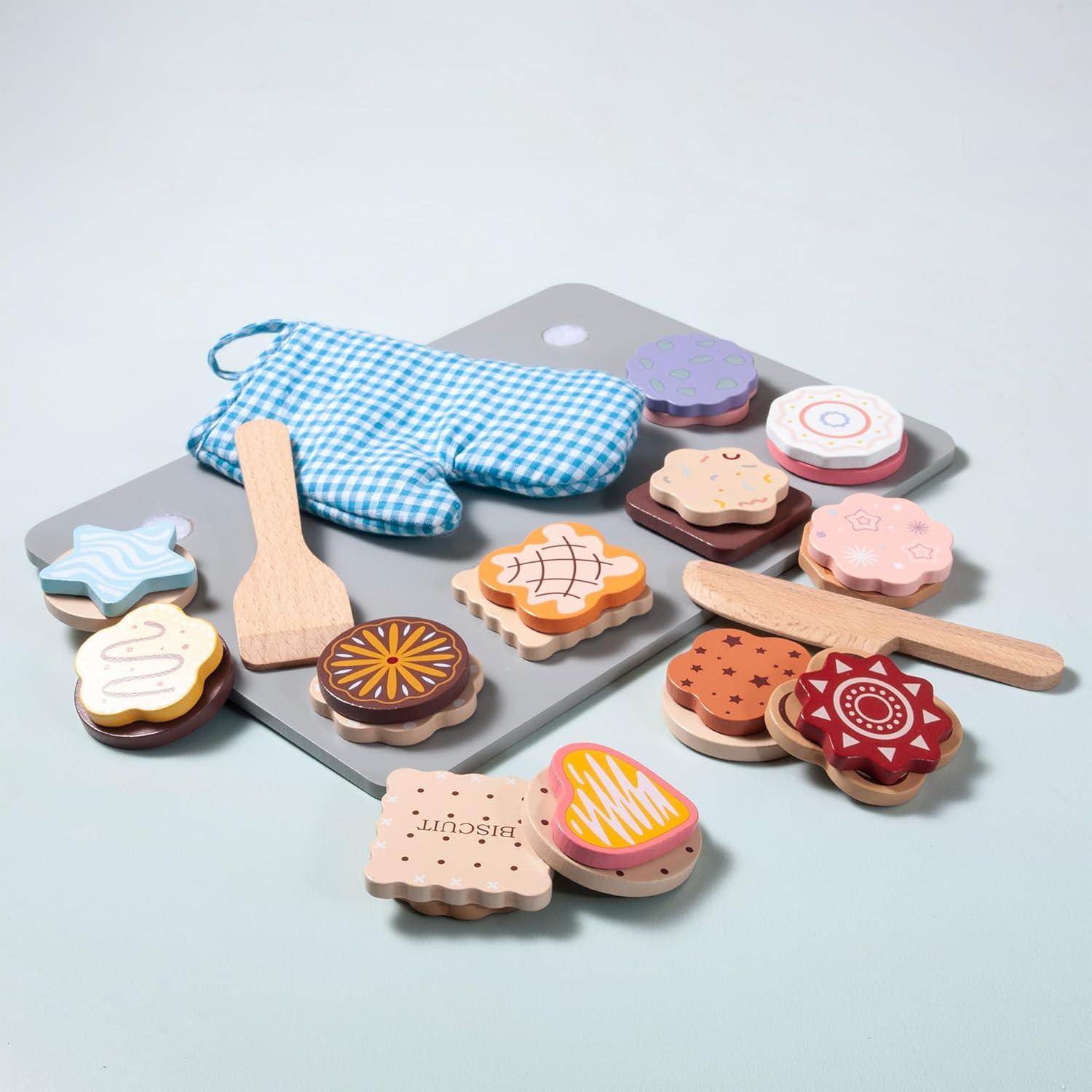 Juego de Cocina de Galletas de Madera Mont Pleasant 28 Piezas