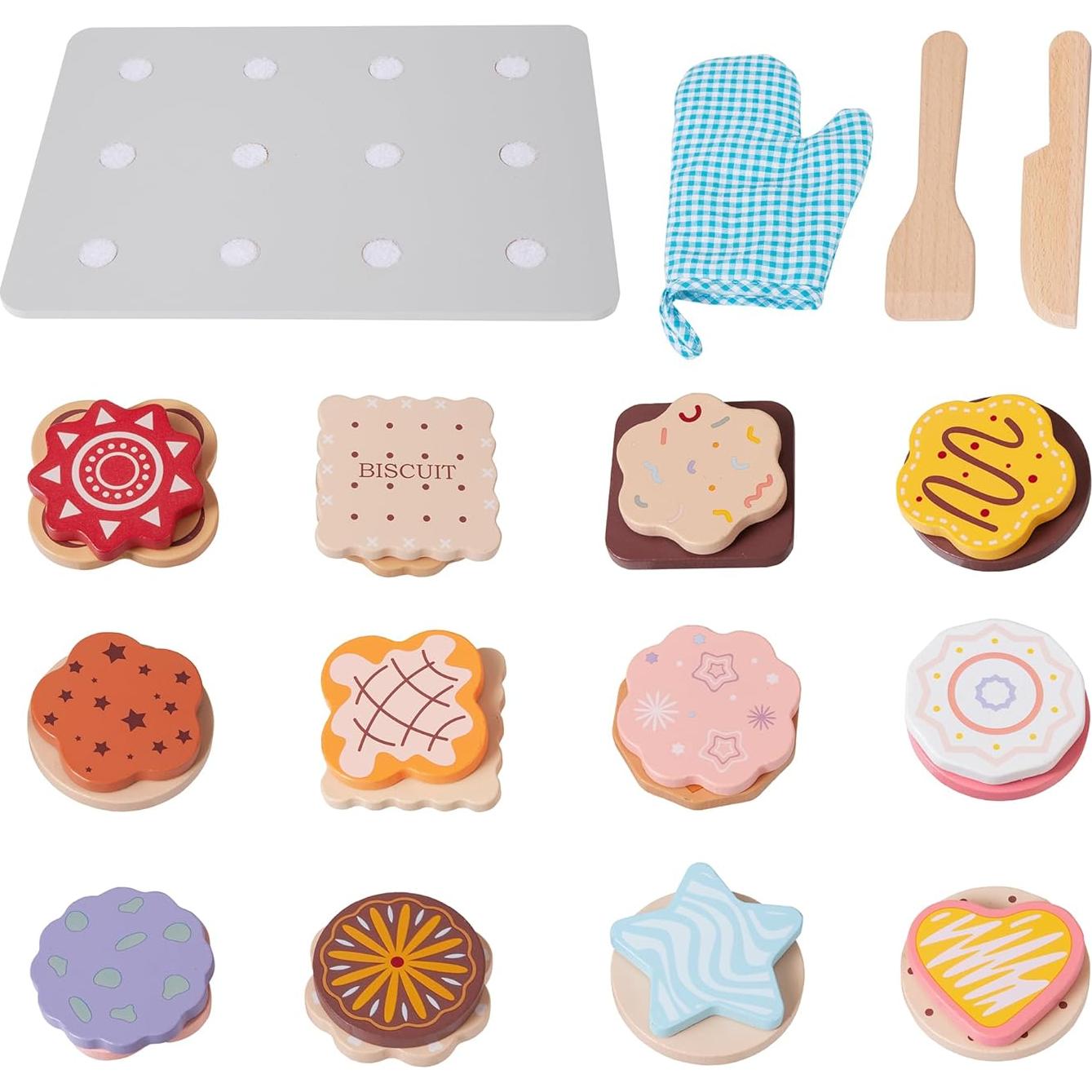 Juego de Cocina de Galletas de Madera Mont Pleasant 28 Piezas