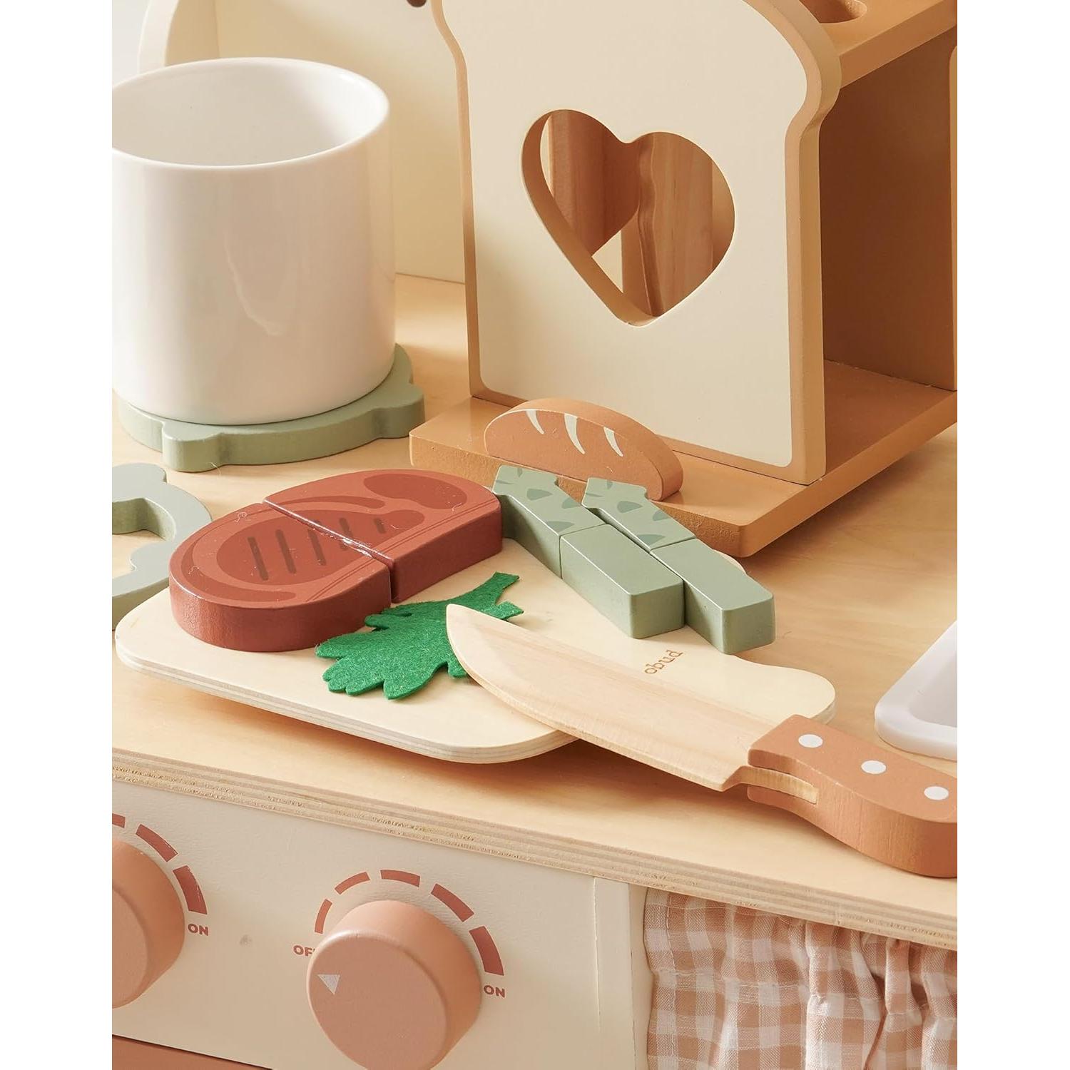 Set de cuchillos de cocina de madera ROBUD 16 piezas para niños