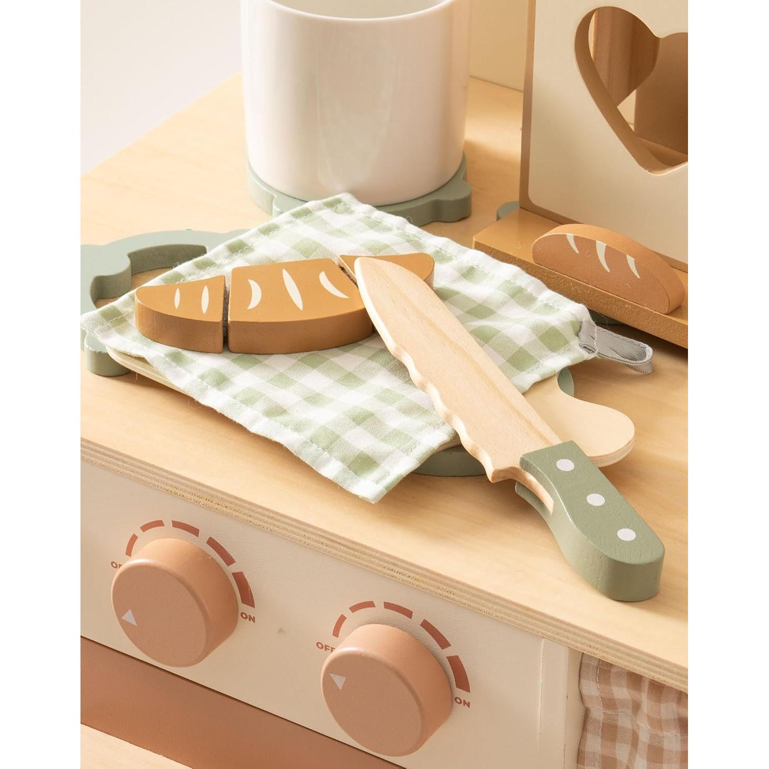 Set de cuchillos de cocina de madera ROBUD 16 piezas para niños