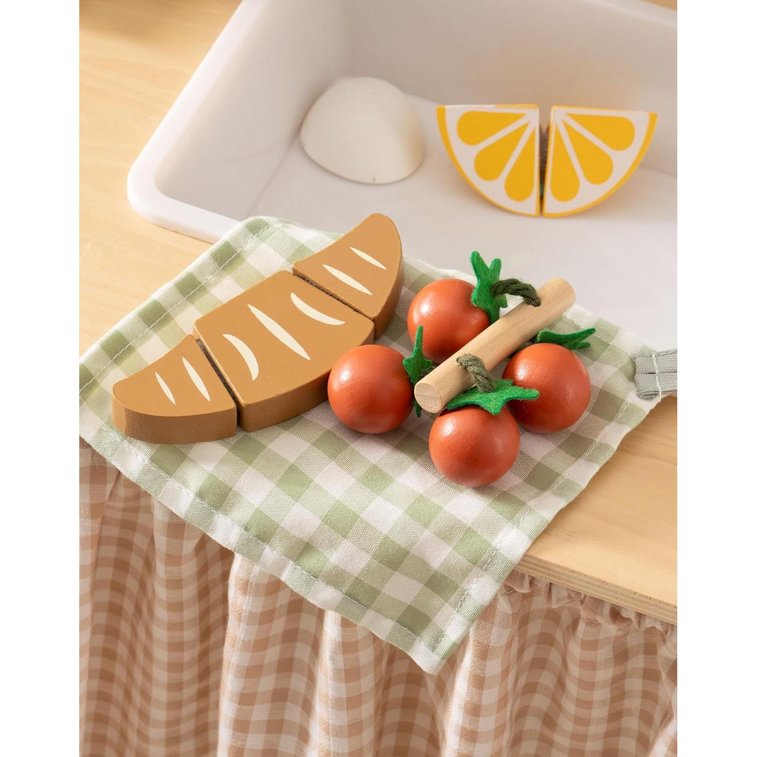 Set de cuchillos de cocina de madera ROBUD 16 piezas para niños