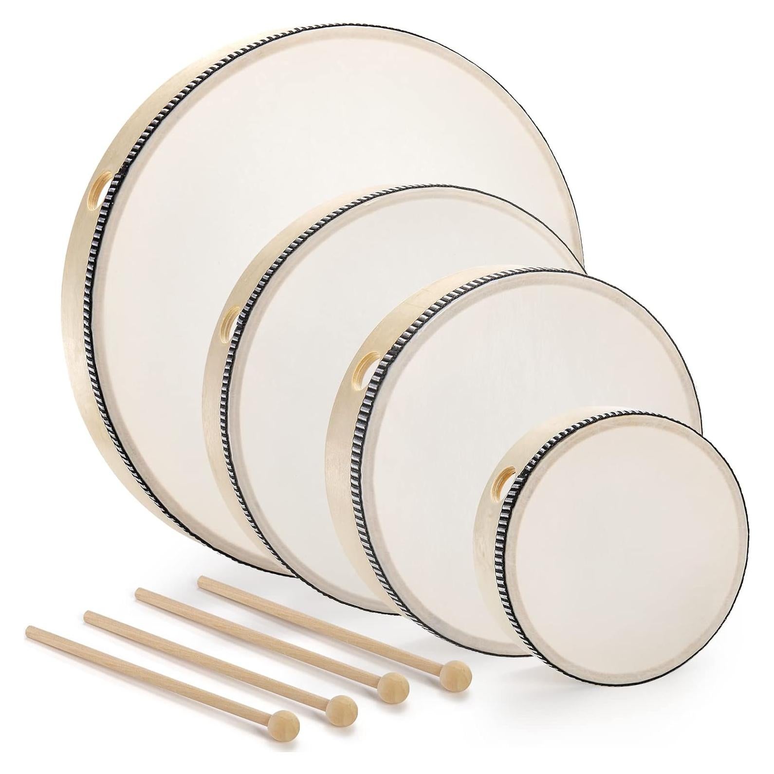 Juego de Tambores de Mano 4 Piezas Foraineam 30-15 cm