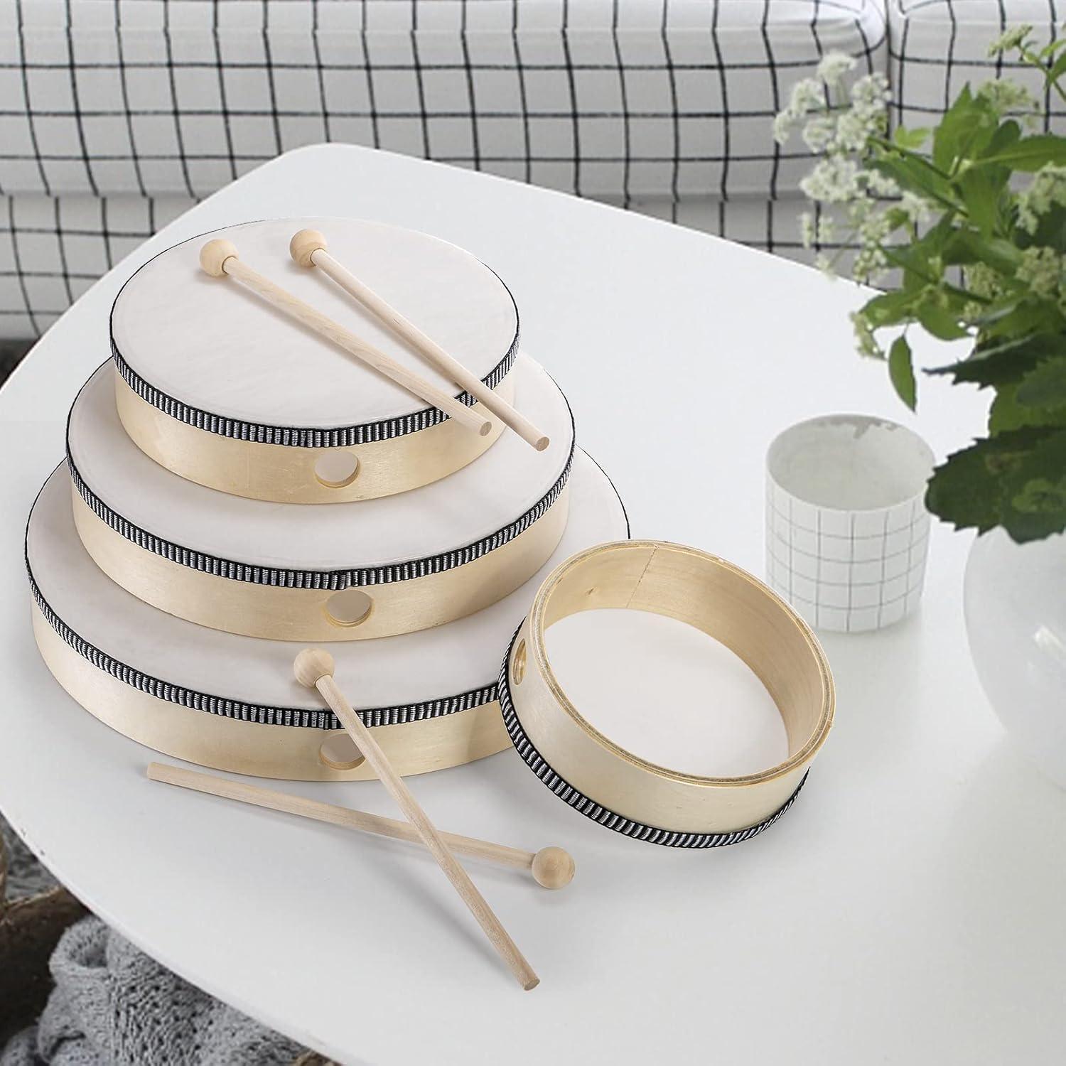 Juego de Tambores de Mano 4 Piezas Foraineam 30-15 cm