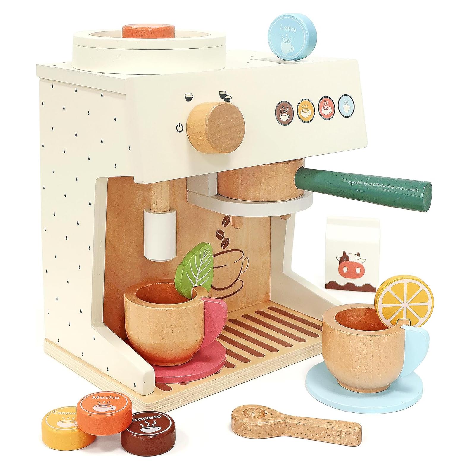 Juego de Rol Barista de Madera PairPear 18 Piezas para Niños