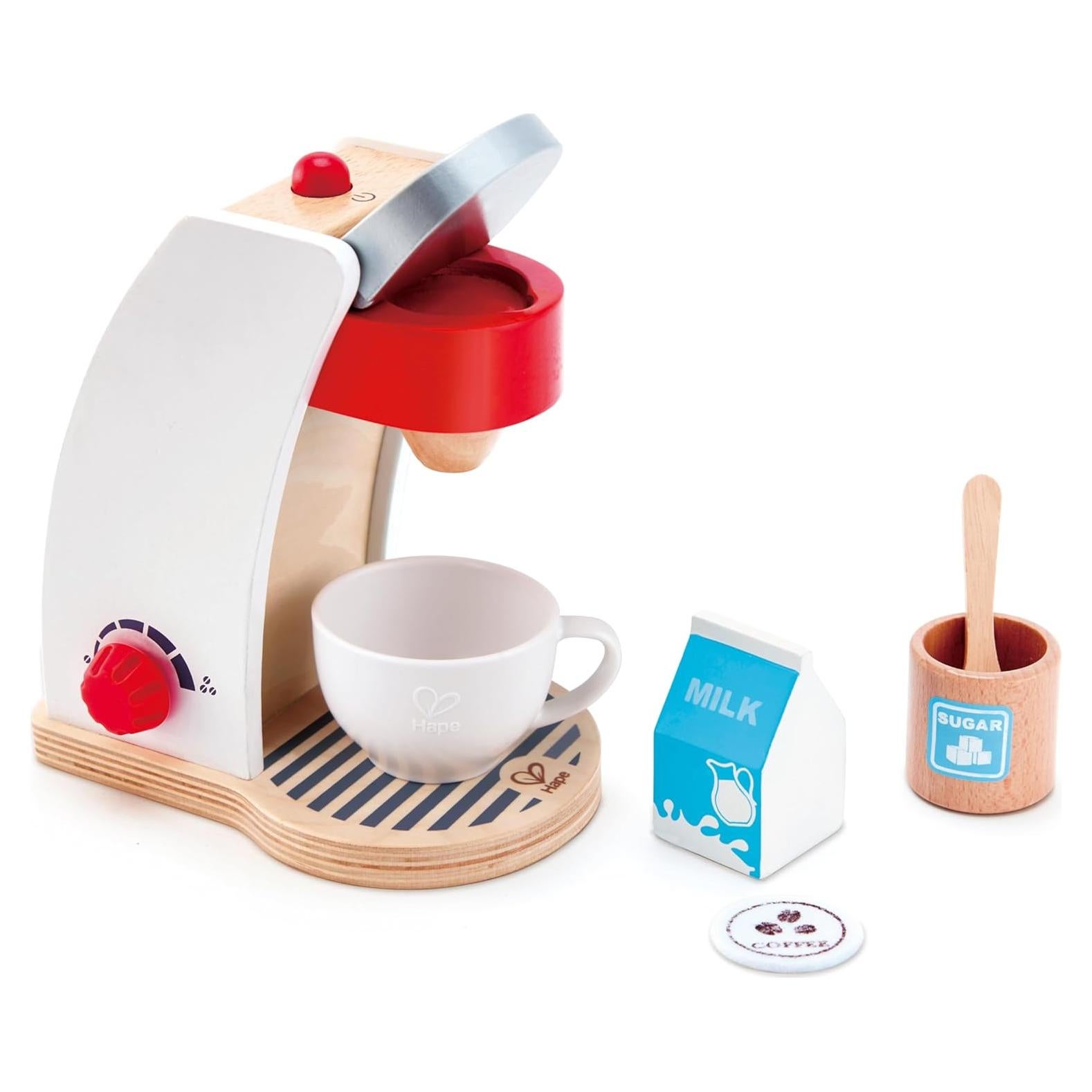 Juego de Cocina de Café Hape de Madera 6 Piezas para Niños