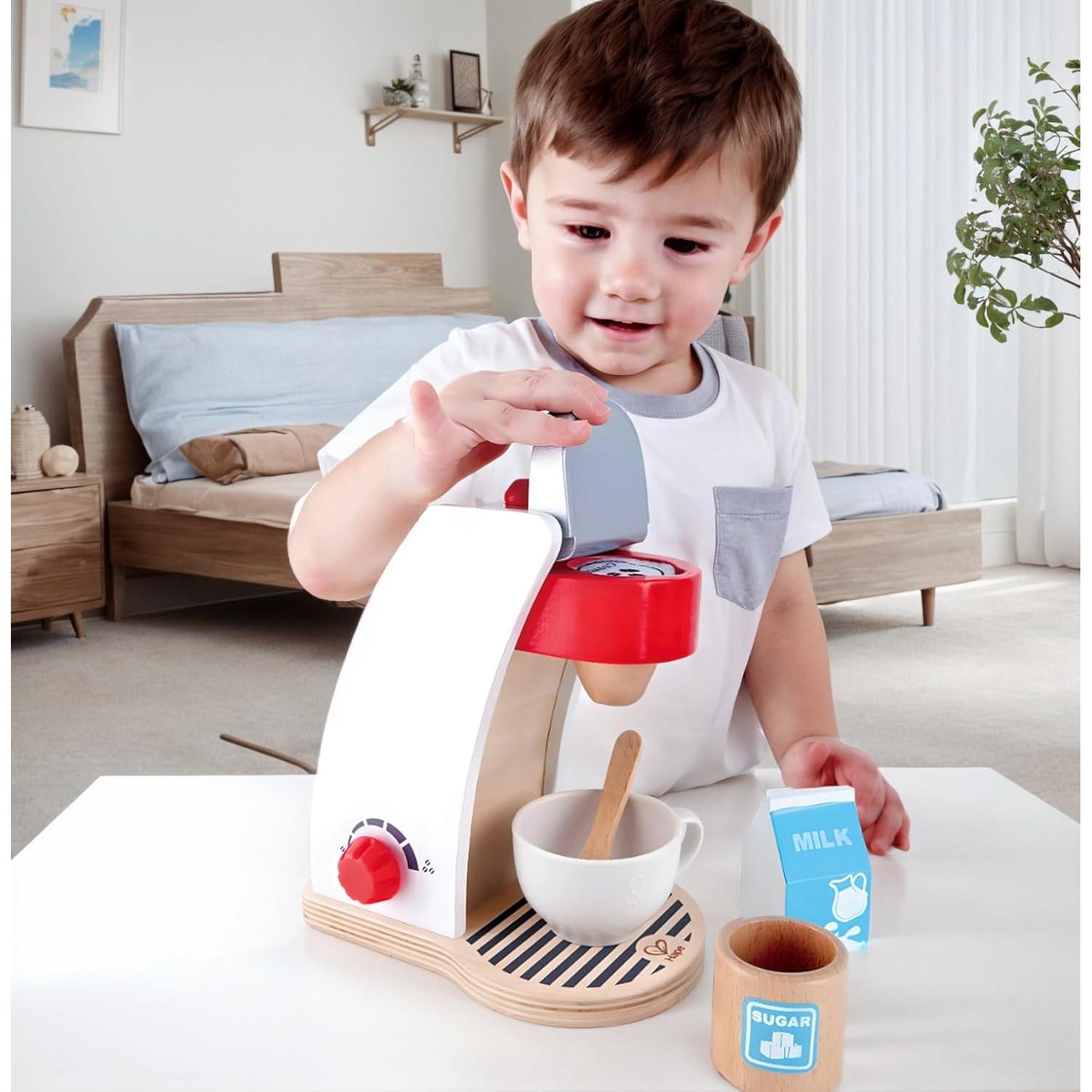Juego de Cocina de Café Hape de Madera 6 Piezas para Niños