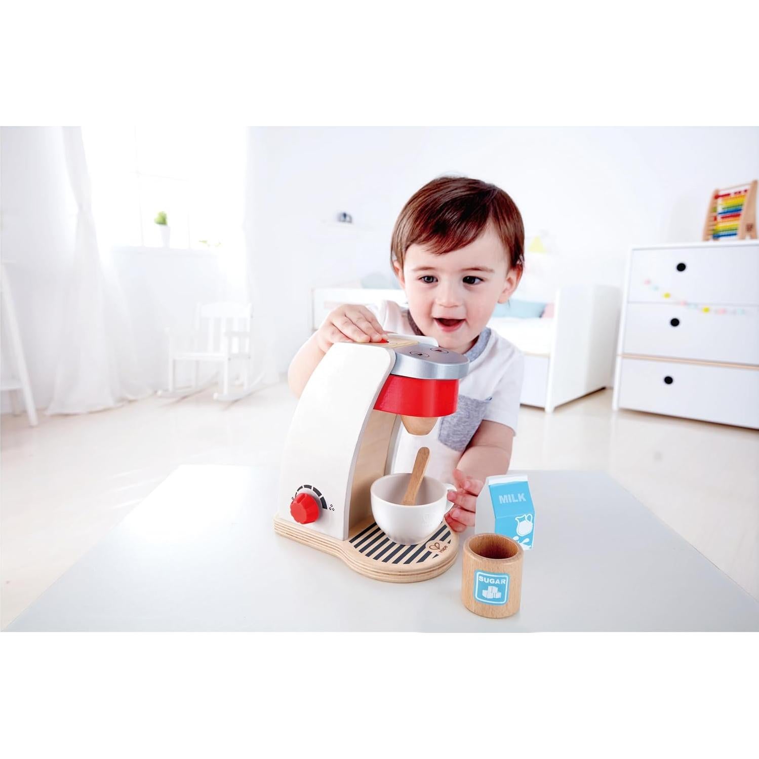 Juego de Cocina de Café Hape de Madera 6 Piezas para Niños