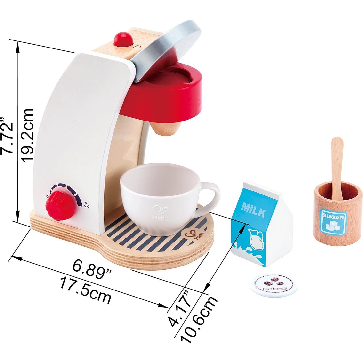 Juego de Cocina de Café Hape de Madera 6 Piezas para Niños
