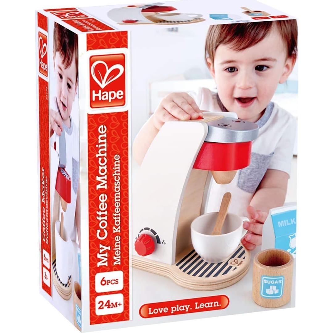 Juego de Cocina de Café Hape de Madera 6 Piezas para Niños