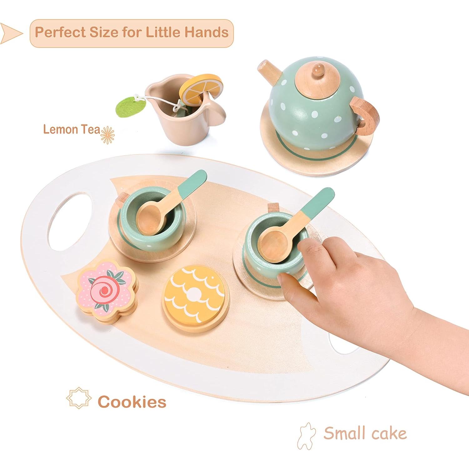 Juego de té de madera 15 piezas MONT PLEASANT para niños