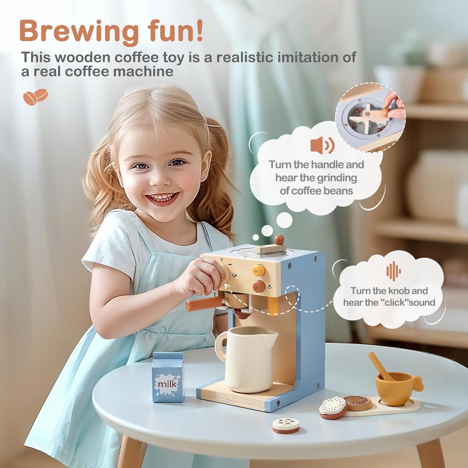Juguete Cafetera de Madera EERKEOD para Niños 1.05 kg