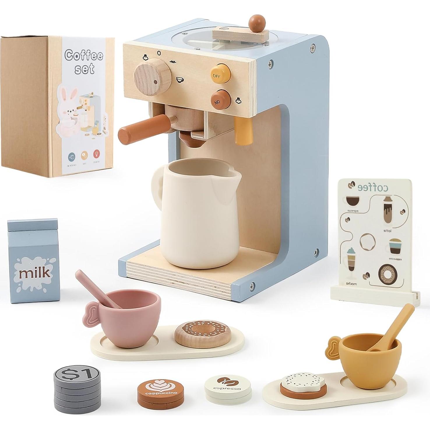 Juguete Cafetera de Madera EERKEOD para Niños 1.05 kg