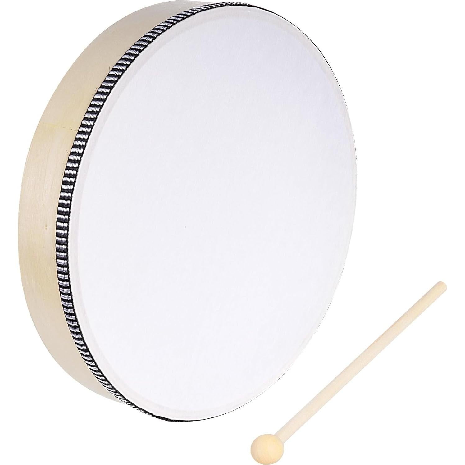 Nydotd Set de 3 Tambores de Mano de Madera 30.48 cm 25.4 cm 20.32 cm