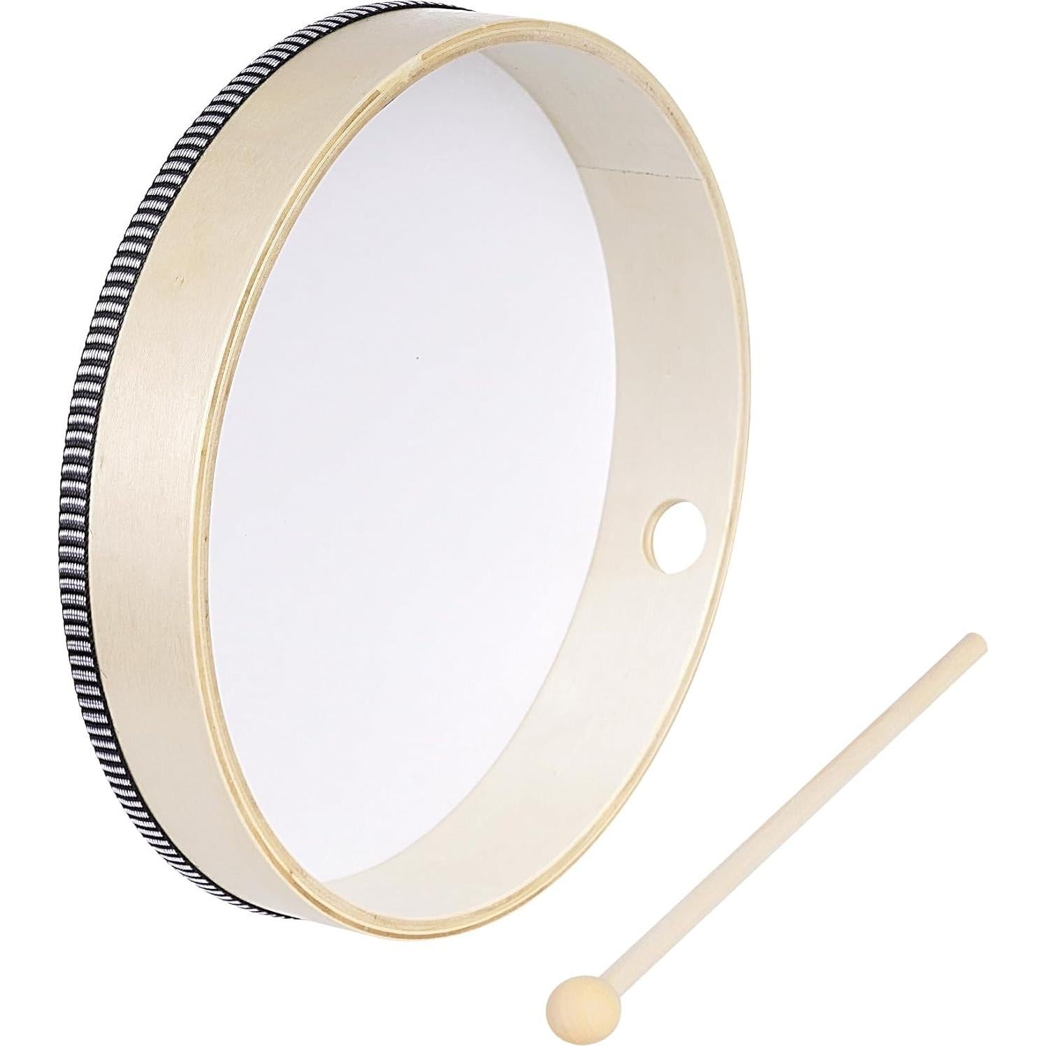 Nydotd Set de 3 Tambores de Mano de Madera 30.48 cm 25.4 cm 20.32 cm