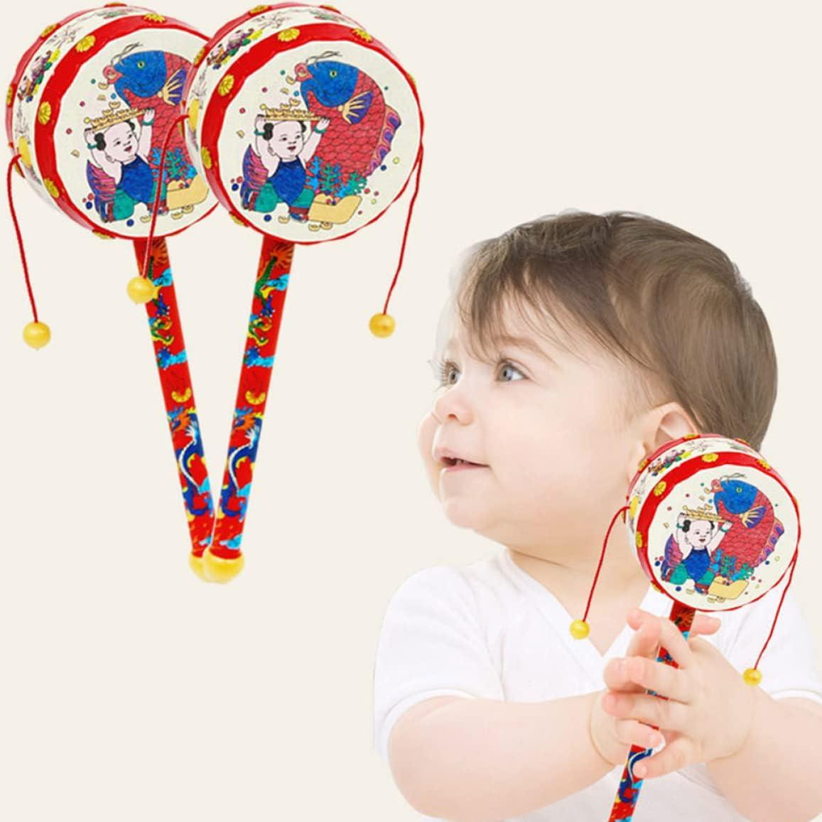 Tambor de Madera para Bebés Toddmomy 19x6 cm Juguete Sensorial