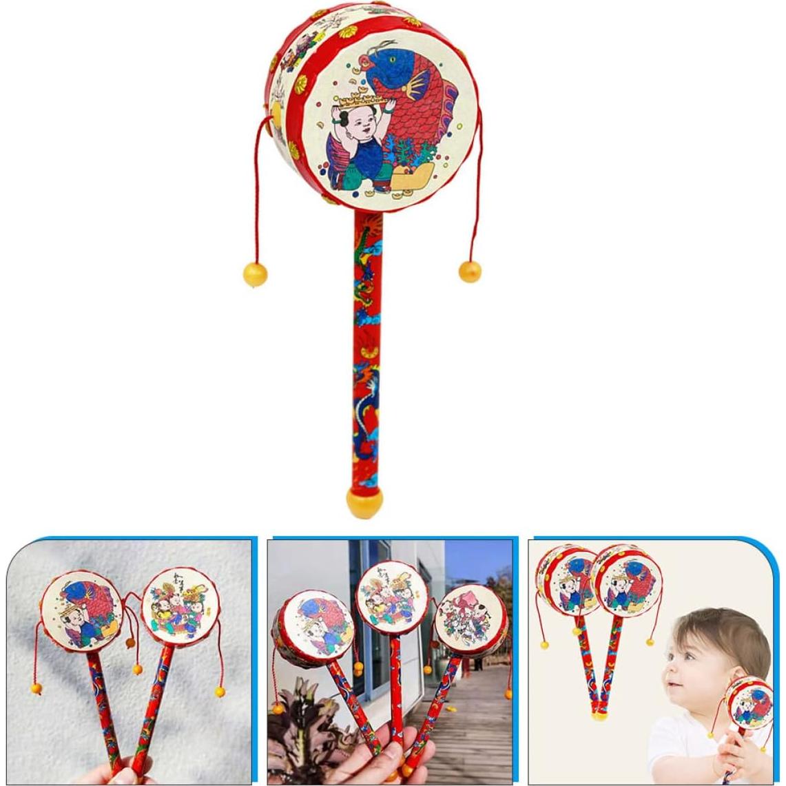 Tambor de Madera para Bebés Toddmomy 19x6 cm Juguete Sensorial