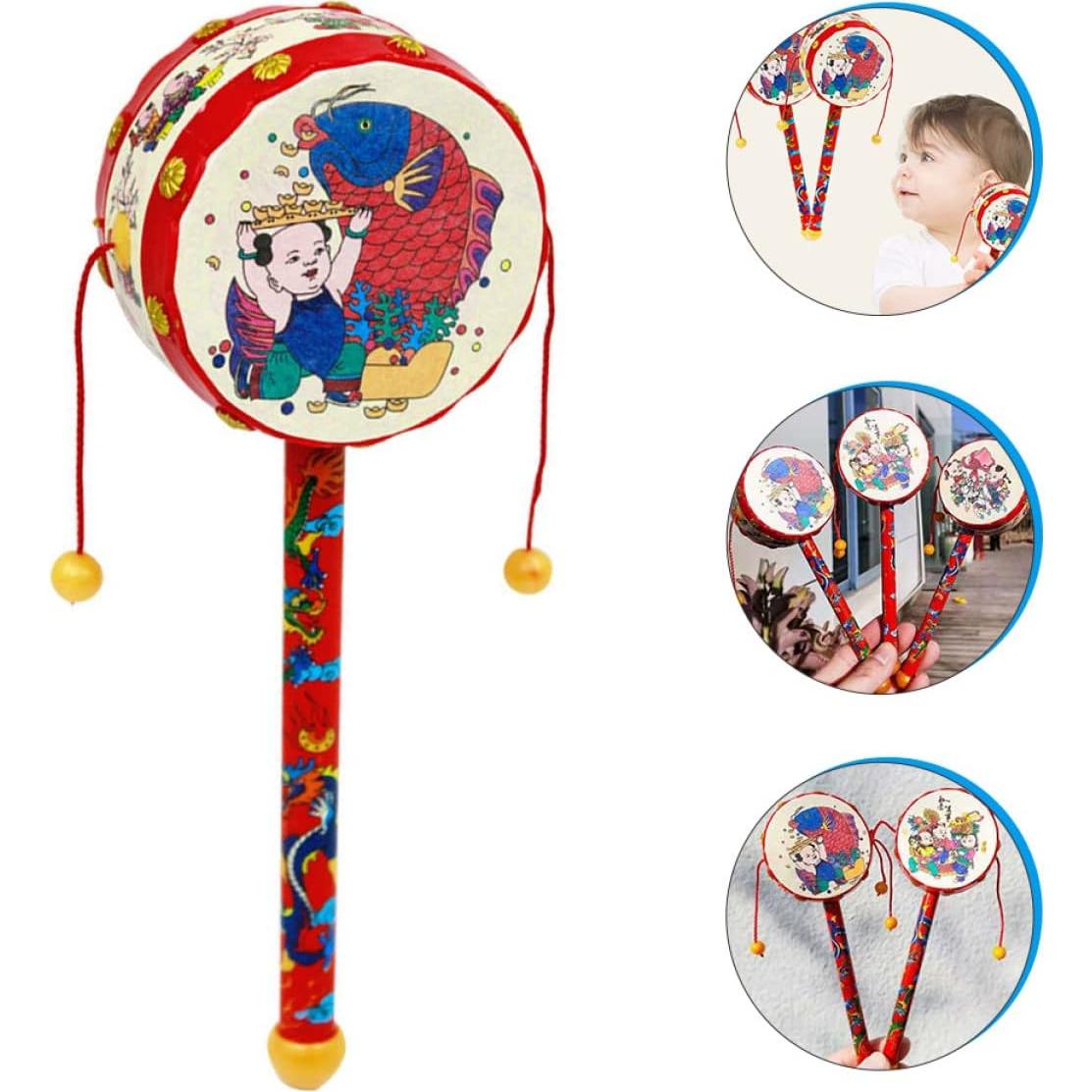 Tambor de Madera para Bebés Toddmomy 19x6 cm Juguete Sensorial