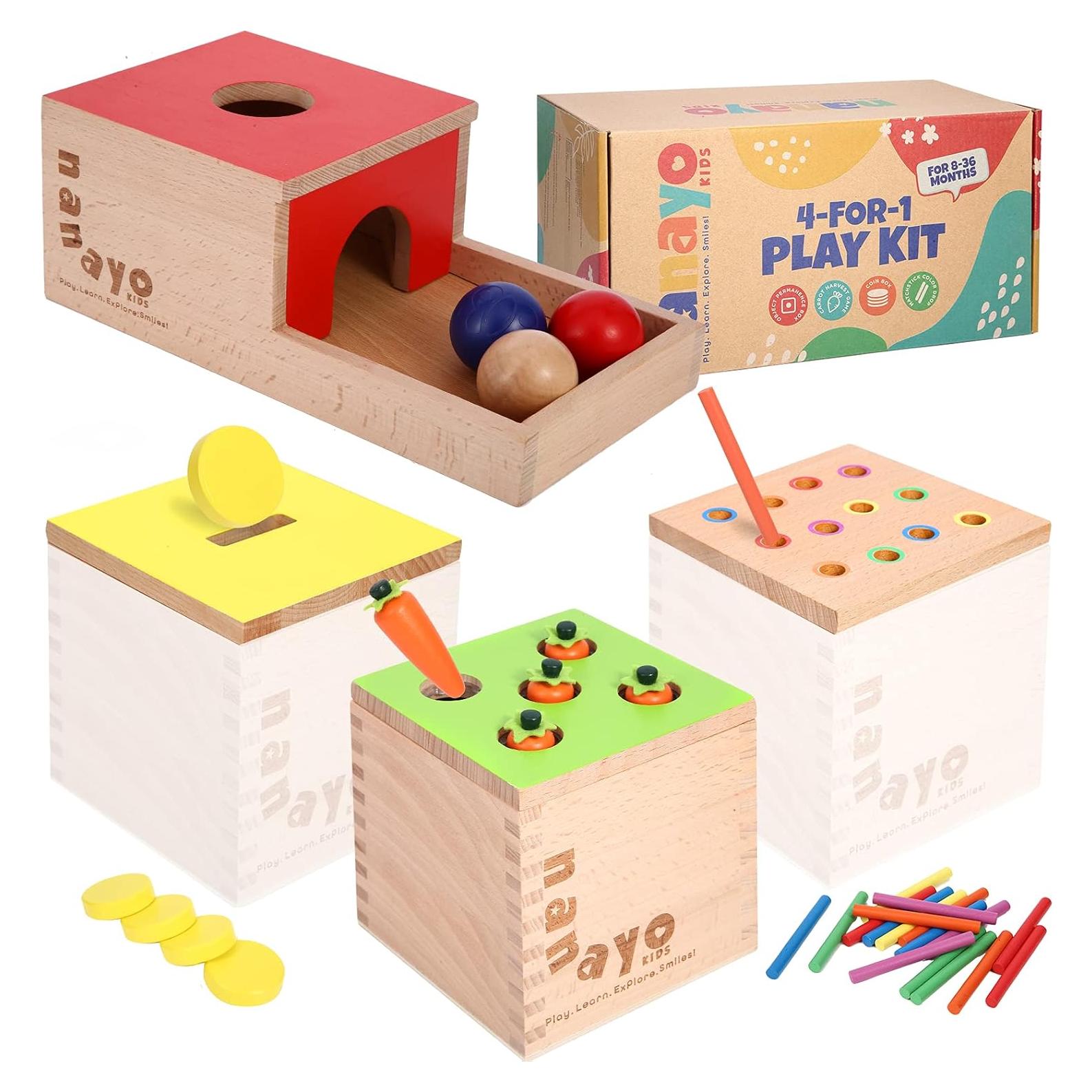 Kit de Juego Nanayo 4-en-1 Montessori para Bebés 1-3 Años