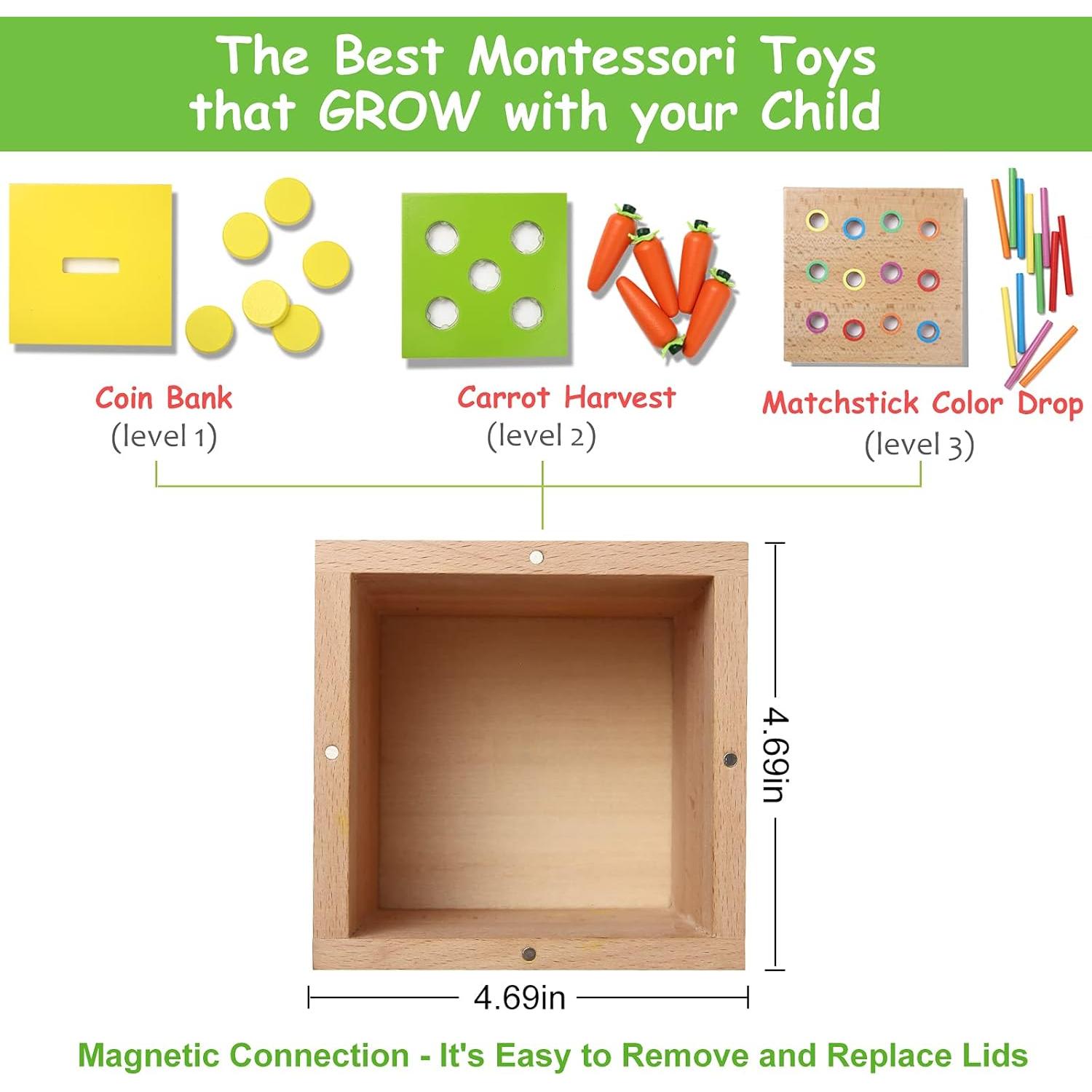Kit de Juego Nanayo 4-en-1 Montessori para Bebés 1-3 Años