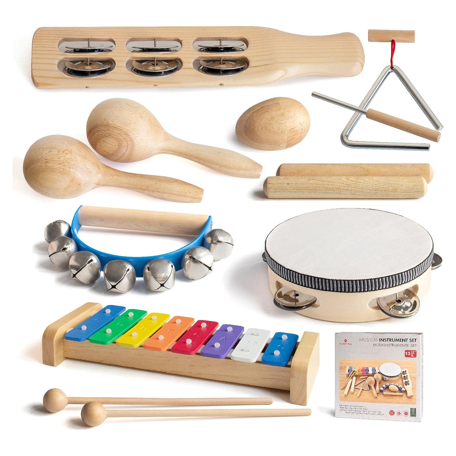 Conjunto de Instrumentos Musicales MUSICUBE 13 Piezas para Niños