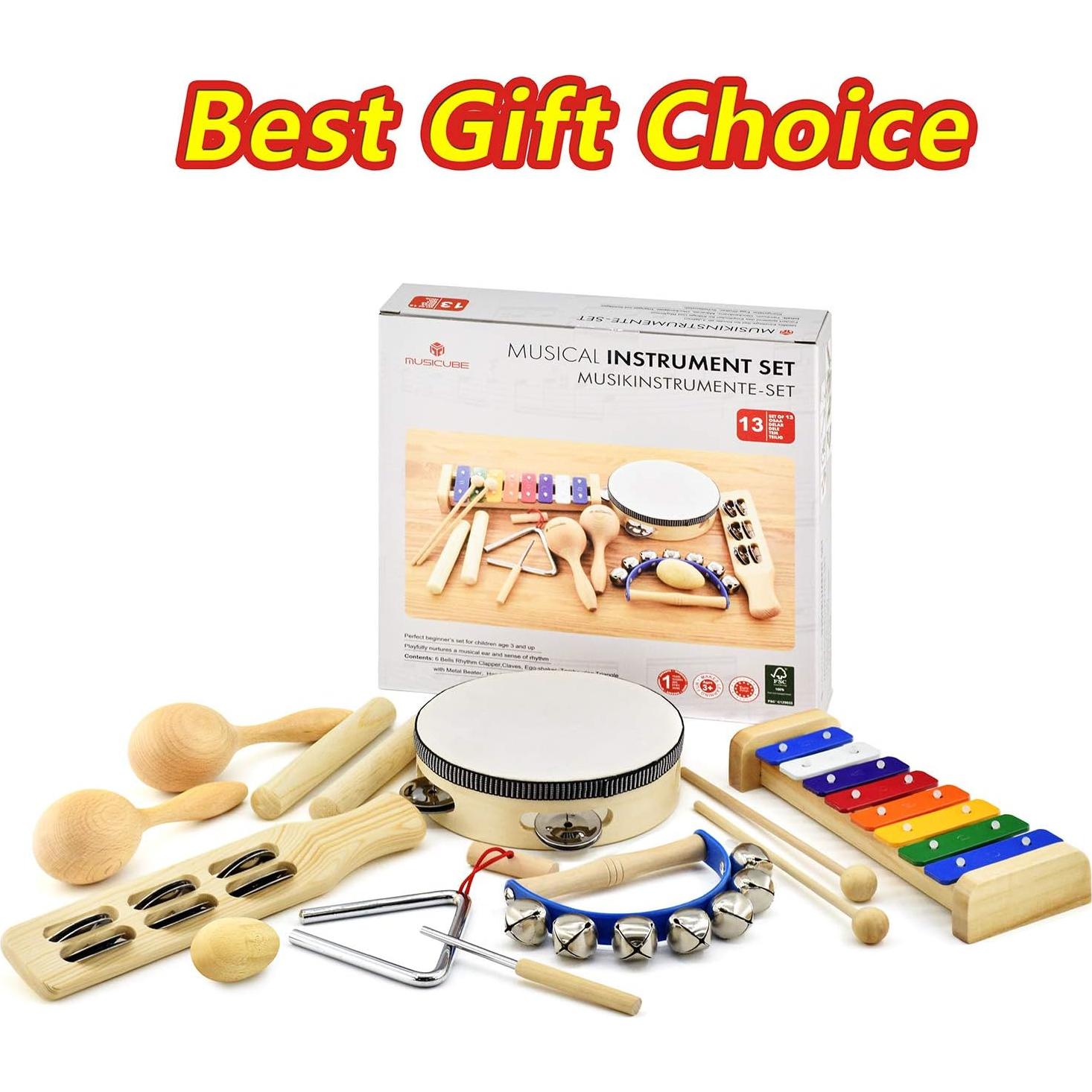 Conjunto de Instrumentos Musicales MUSICUBE 13 Piezas para Niños