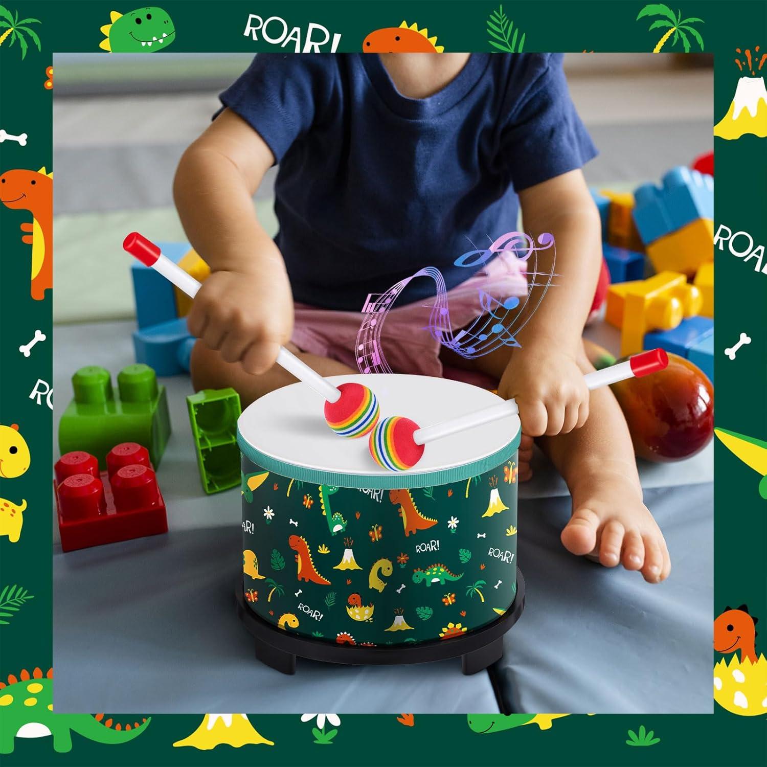 Batería de Suelo Boao para Niños 20.3 x 16.5 cm Dinosaurio