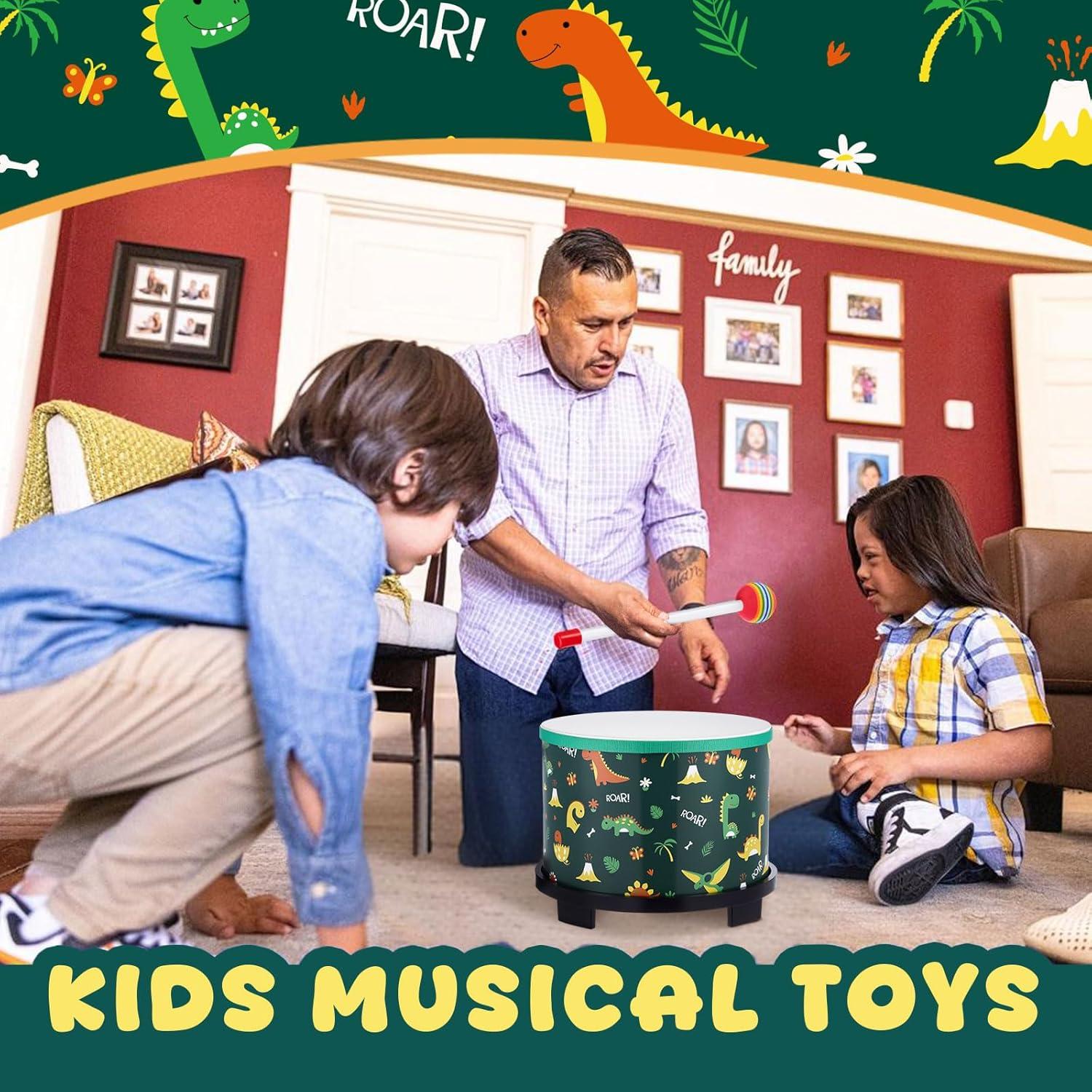 Batería de Suelo Boao para Niños 20.3 x 16.5 cm Dinosaurio